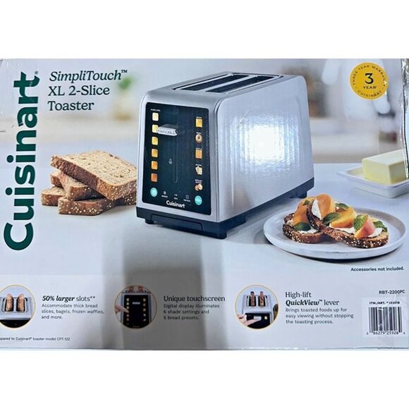 Cuisinart SimpliTouch XL Color Touchscreen 2-Slice Toaster - Picture 1 of 6
